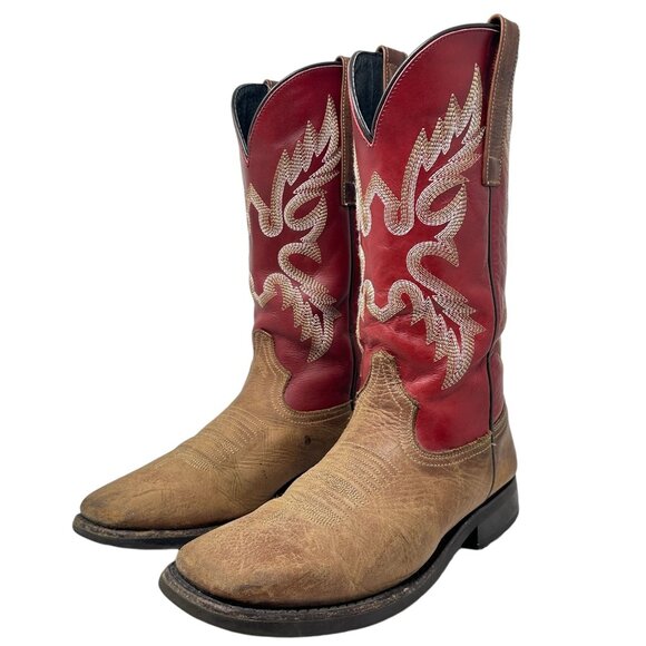 Masterson Boot Co Mens 8D Red Brown Leather Boot Square Toe RBC 803 Western main image 7